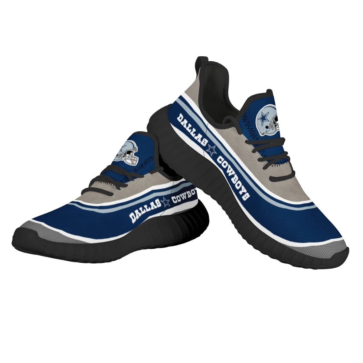 Women's Dallas Cowboys Mesh Knit Sneakers/Shoes 015
